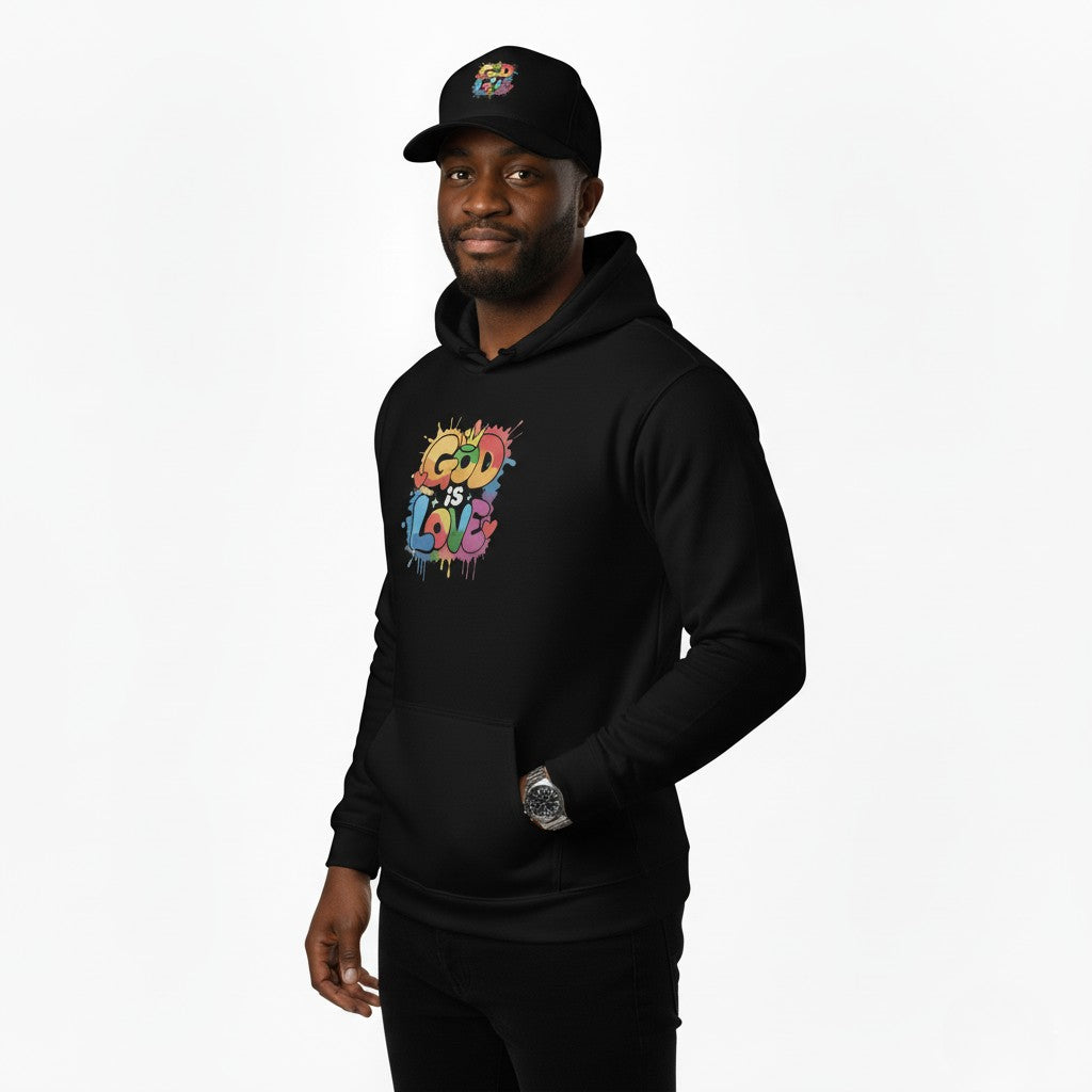 GOD IS LOVE Trucker Hat - Black