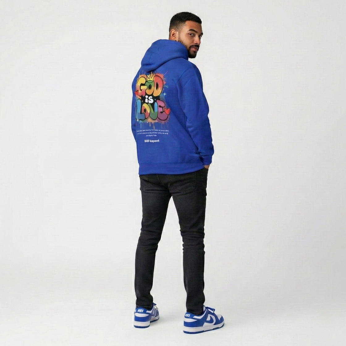 GOD IS LOVE - Blue Pullover Sweatshirt