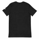 Black t-shirt on a white background