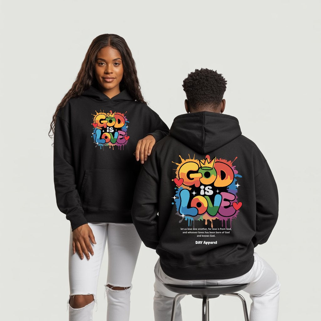 GOD IS LOVE – Black Pullover Hoodie