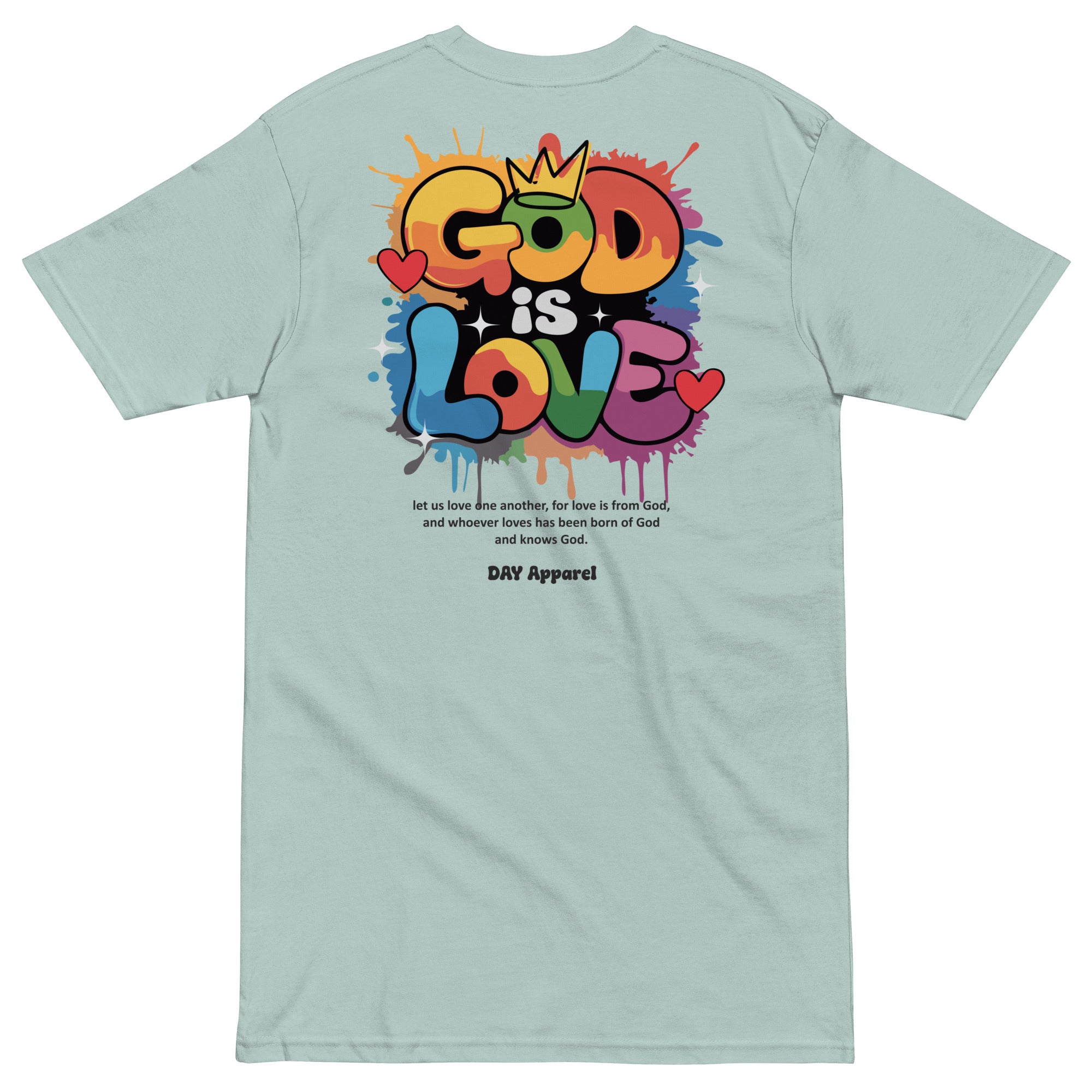 GOD IS LOVE Agave Heavyweight Tee - Premium T-Shirt