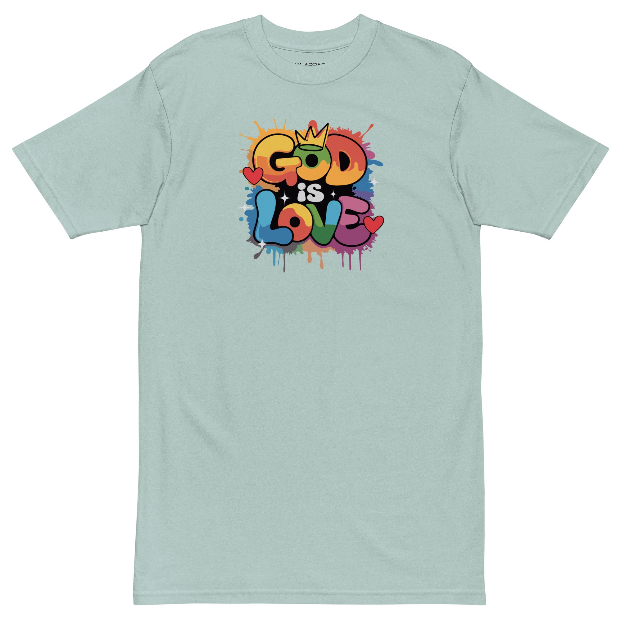 GOD IS LOVE Agave Heavyweight Tee - Premium T-Shirt