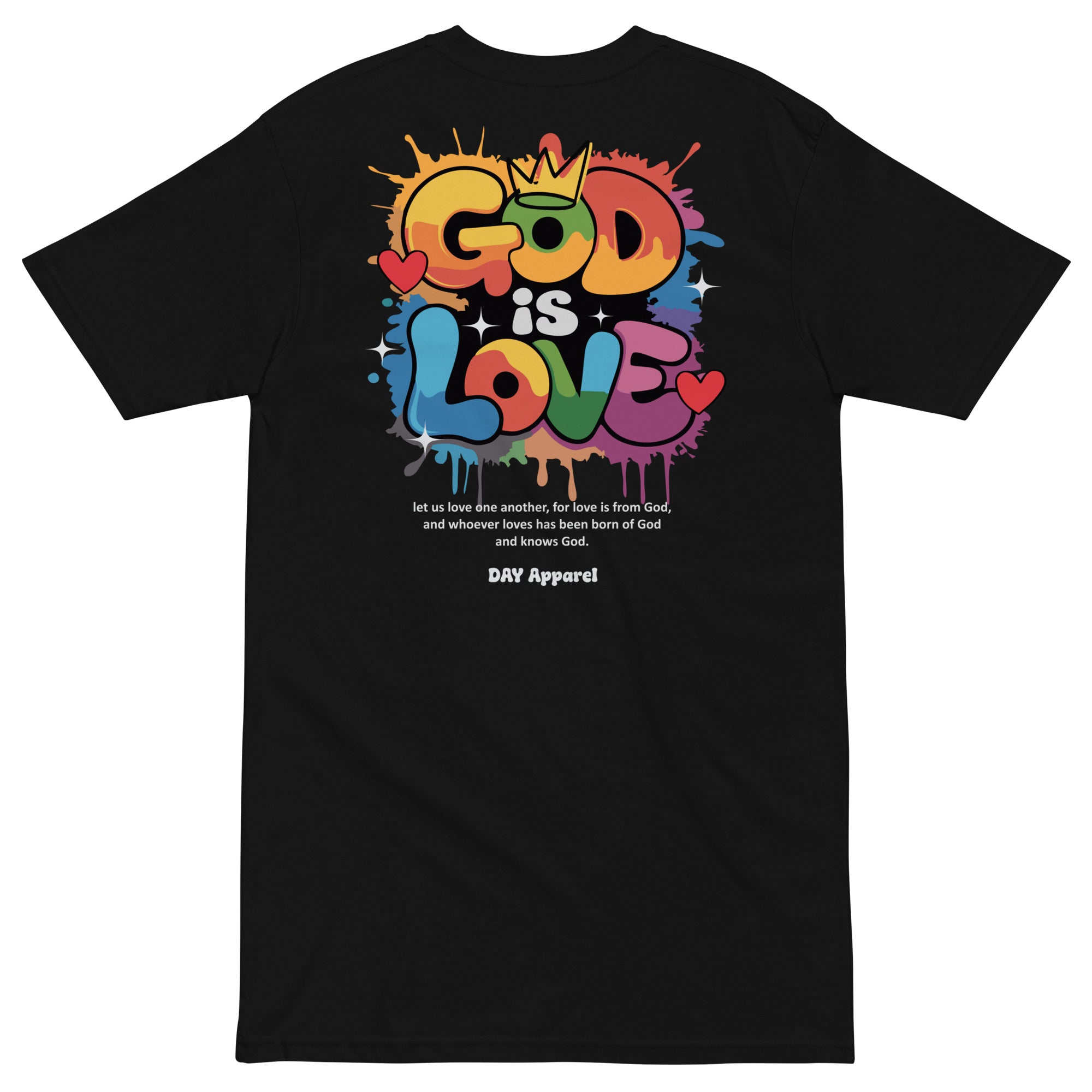 GOD IS LOVE Black Heavyweight Tee - Premium T-Shirt