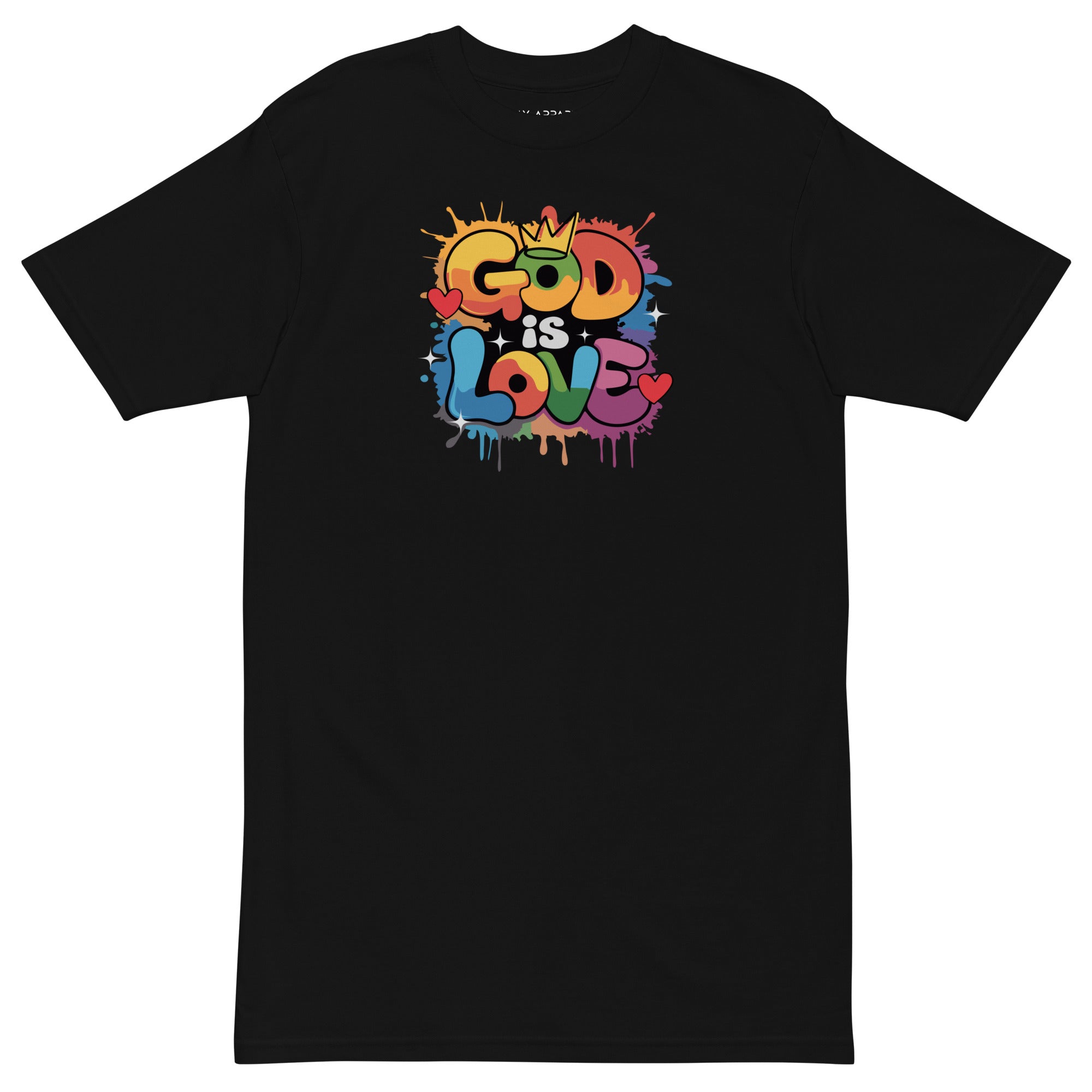 GOD IS LOVE Black Heavyweight Tee - Premium T-Shirt