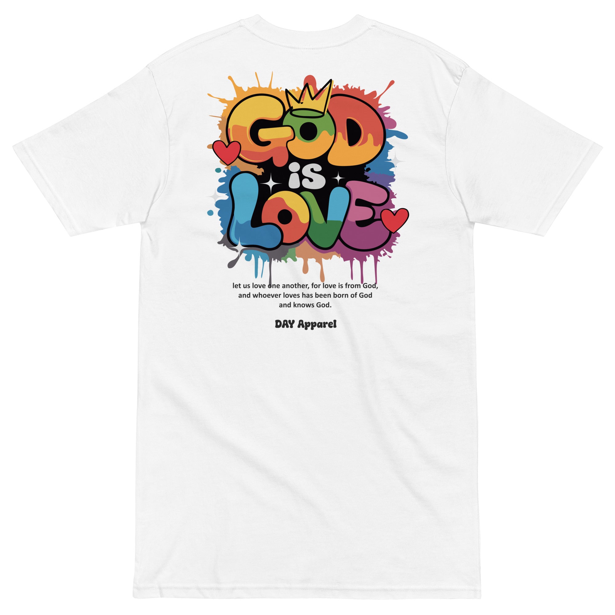 GOD IS LOVE White Heavyweight Tee - Premium T-Shirt