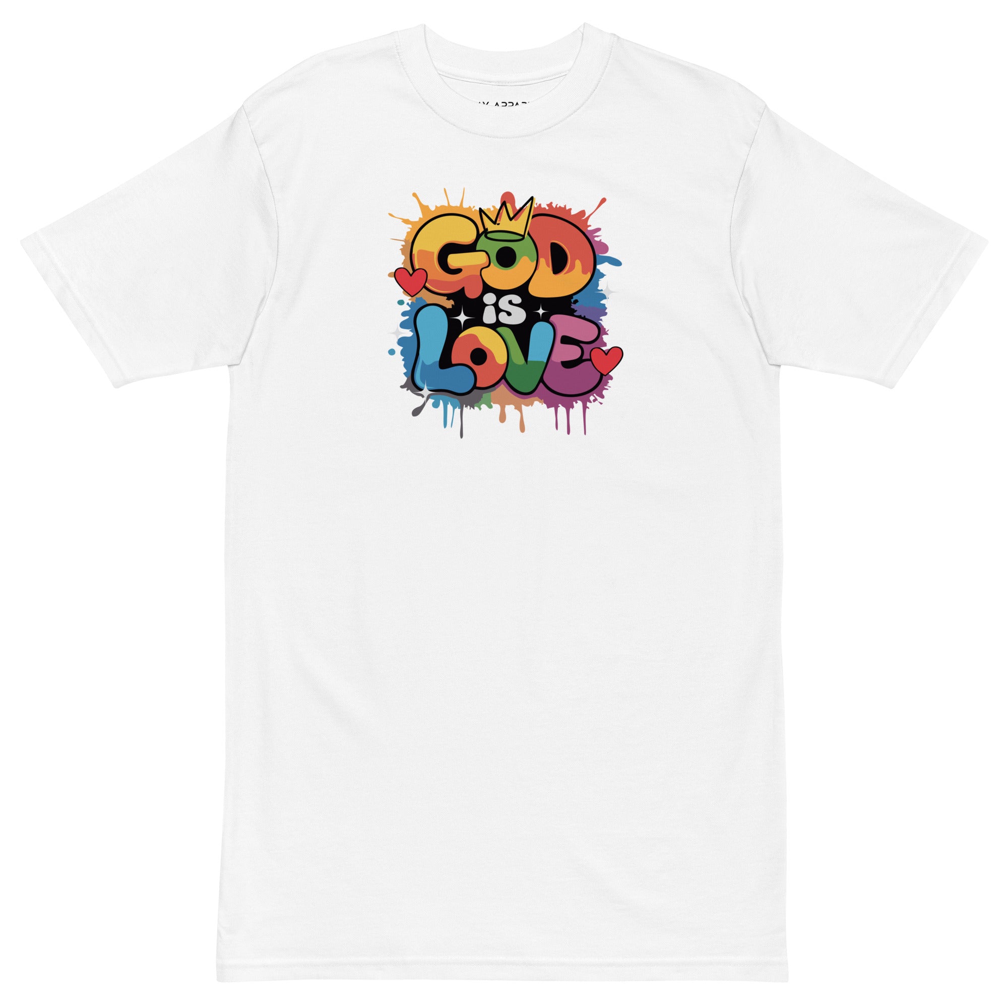 GOD IS LOVE White Heavyweight Tee - Premium T-Shirt