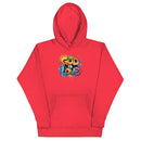 Red "GOD IS LOVE" hoodie, featuring an inspiring faith-based design and cozy fit, perfect for everyday wear and spiritual expression.